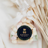 Preppy Polo Teddy Bear Baby Shower Ronde Sticker