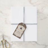 Preppy Polo Teddy Bear Luxury Beige Baby Shower Cadeaulabel (Met Touw)