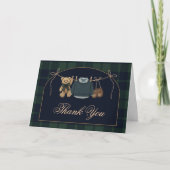 Preppy Polo Teddybeer Babyshower Bedankkaart (Voorkant)