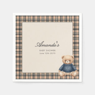 Preppy Polo Teddybeer Luxe Baby Borrel Beige Servet