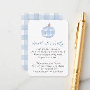 Preppy Pompoen Bouw Baby's Bibliotheek Baby Shower Informatiekaartje