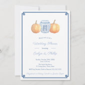 Preppy pompoen marine verbrande Sinaasappel bruilo Kaart (Voorkant)