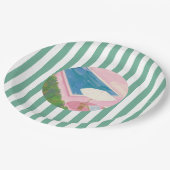 Preppy Pool Party Papieren borden Bordje (Gekanteld)