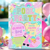 Preppy Pool Party Trendy Schattigee Girly Pool Ver Kaart