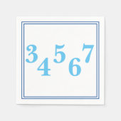 Preppy Postcode Border Custom Servet (Voorkant)