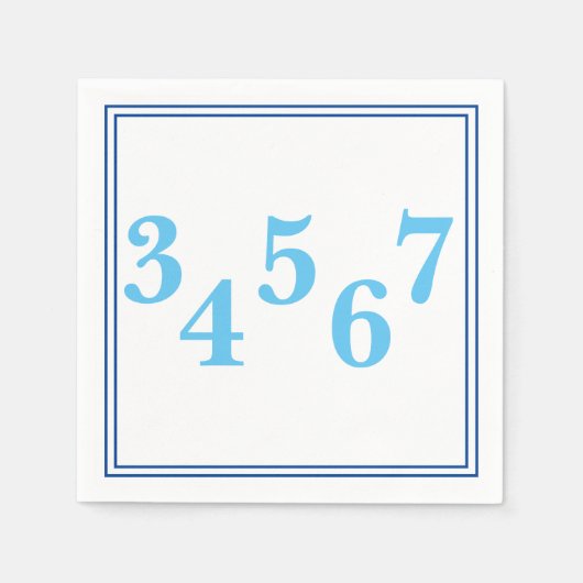 Preppy Postcode Border Custom Servet (Voorkant)