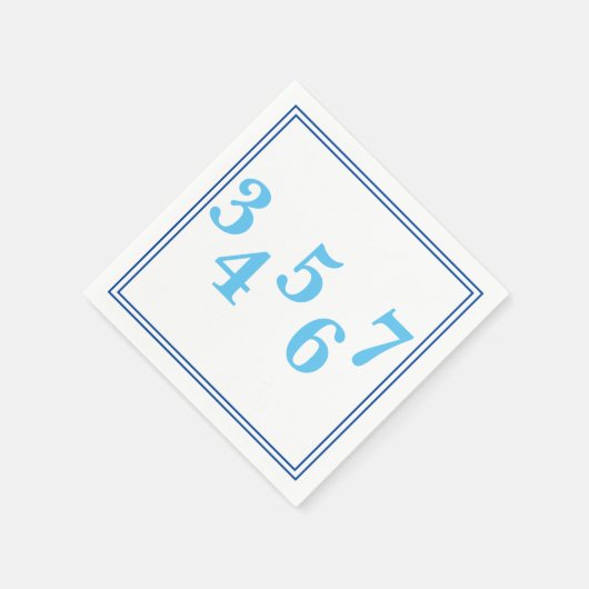 Preppy Postcode Border Custom Servet (Hoek)