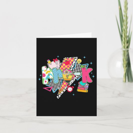 Preppy Pre-K Dream Team Preschool Terug naar schoo Kaart (Voorkant)