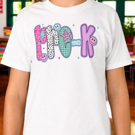 Preppy Pre K First Day of  School Coquette T-shirt