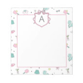 Preppy Prink Pickleball Monogram Notepad Notitieblok (Voorkant)