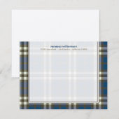 Preppy Pset Custom Flat Note-kaarten (marine) Kaart (Voorkant / Achterkant)