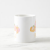 Preppy Pumpkin Bows Thanksgiving Feest Koffiemok (Center)