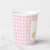 Preppy Pumpkin Bows Thanksgiving Feest Papieren Bekers (Rechts)