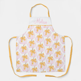 Preppy Pumpkin Bows Thanksgiving Feest Schort