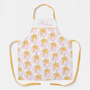 Preppy Pumpkin Bows Thanksgiving Feest Schort