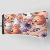 Preppy Pumpkin-patroon Golfheadcover (Voorkant)