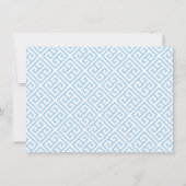 Preppy Rabbit Boy Christening 1st Birthday Party Bedankkaart (Achterkant)