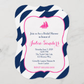 Preppy-rails in hot-roze kaart (Voorkant / Achterkant)