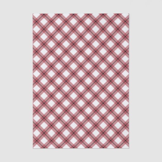 Preppy Red Argyle Plaid Tissuepapier (Voorkant)