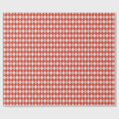 Preppy Red & Blush Roze Kleine Argyle Patroon Cadeaupapier (Vlak)