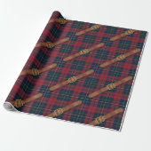 Preppy Red Christmas Plaid With Buckles Cadeaupapier (Uitgerold)