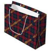 Preppy Red Christmas Plaid With Buckles Groot Cadeauzakje (Voorkant Gekanteld)