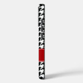 Preppy Red en Black Houndstooth op maat Case-Mate iPhone Case (Achterkant / Links)