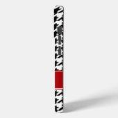 Preppy Red en Black Houndstooth op maat Case-Mate iPhone Case (Achterkant / Links)