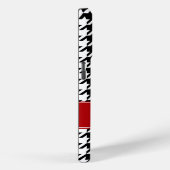 Preppy Red en Black Houndstooth op maat Case-Mate iPhone Case (Achterkant / Rechts)