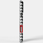 Preppy Red en Black Houndstooth op maat Case-Mate iPhone Case (Achterkant / Rechts)