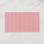 Preppy Red en Stripes, aangepast Visitekaartje (Achterkant)