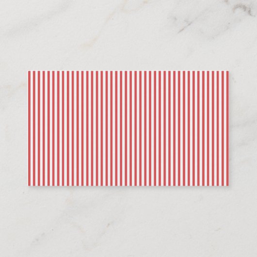 Preppy Red en Stripes, aangepast Visitekaartje (Achterkant)