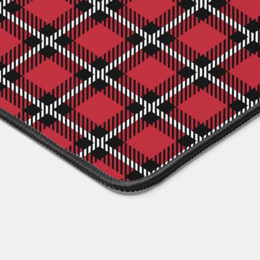 Preppy Red Grid Check Design Bureaumat (Hoek)