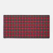 Preppy Red Grid Check Design Bureaumat (Voorkant)