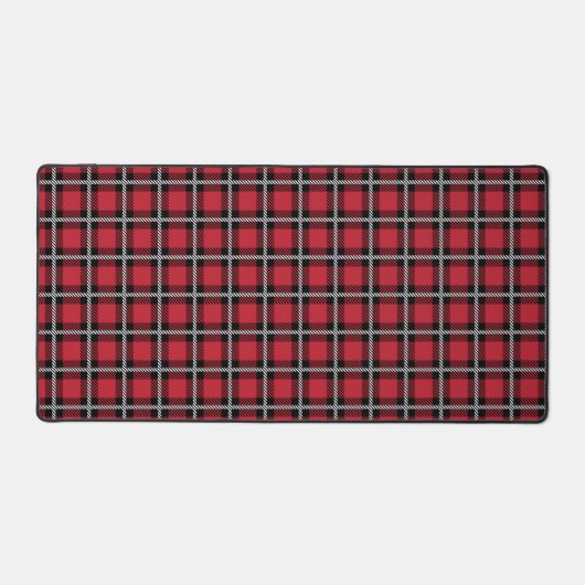 Preppy Red Grid Check Design Bureaumat (Voorkant)