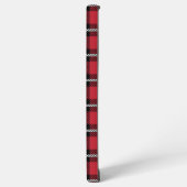 Preppy Red Grid Check Design Samsung Galaxy Hoesje (Linkerkant)