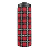 Preppy Red Grid Check Design Thermosbeker (Voorkant)