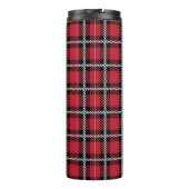 Preppy Red Grid Check Design Thermosbeker (Achterkant)