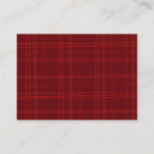 Preppy Red Plaid Teddy Bear Diaper Raffle Informatiekaartje (Achterkant)
