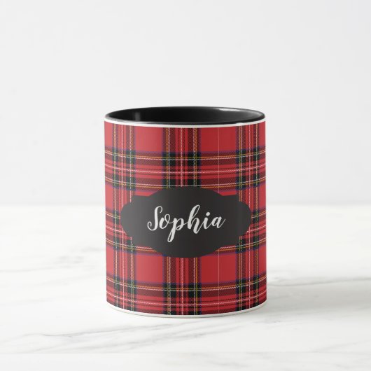 Preppy Red Tartan Pset Combo Mok (Midden)