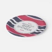 Preppy Red, White en Blue Baby shower Paper Bord (Gekanteld)