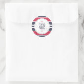 Preppy Red, White en Blue BBQ Baby shower Sticker (Tas)