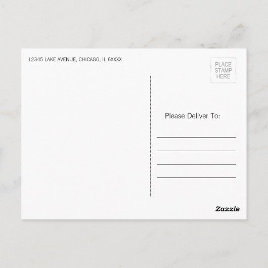 Preppy Red, White en Blue Hartelijk dank Briefkaar Briefkaart (Achterkant)