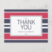 Preppy Red, White en Blue Hartelijk dank Briefkaar Briefkaart (Voorkant)
