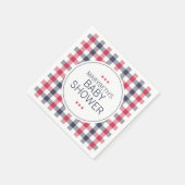 Preppy Red, White en Blue Plays Baby shower Servet (Hoek)