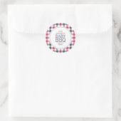 Preppy Red, White en Blue Plays BBQ-Baby shower Ronde Sticker (Tas)