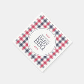 Preppy Red, White en Blue Plays BBQ-Baby shower Servet (Hoek)