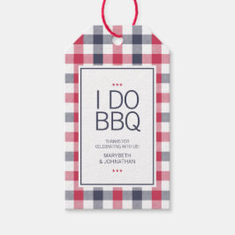 Preppy Red White en Blue Pset BBQ Dank u Cadeaulabel