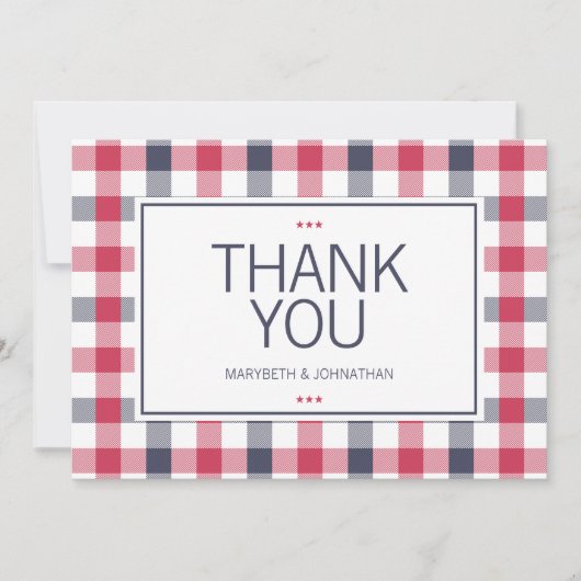 Preppy Red, White en Blue Pset, bedankt voor je ka (Voorkant)