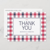 Preppy Red, White en Blue Pset Dank u Briefkaart (Voorkant / Achterkant)